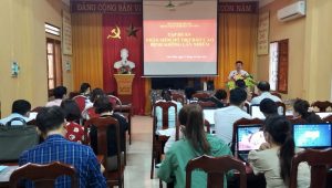 Trung tâm Y tế Văn Chấn tổ chức tập huấn công tác thống kê báo cáo bệnh không lây nhiễm năm 2021