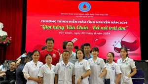 Trung tâm Y tế huyện Văn Chấn tham gia chương trình hiến máu tình nguyện năm 2024 “Giọt hồng Văn Chấn – Kết nối trái tim”