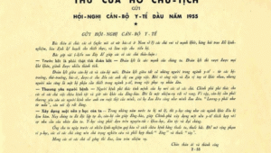 Thư của Chủ Tịch Hồ Chí Minh gửi Hội nghị cán bộ y tế ngày 27/2/1955